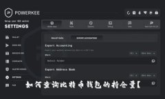 如何查询比特币钱包的持仓量？