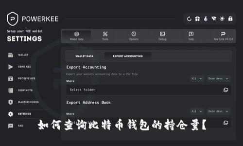 如何查询比特币钱包的持仓量？